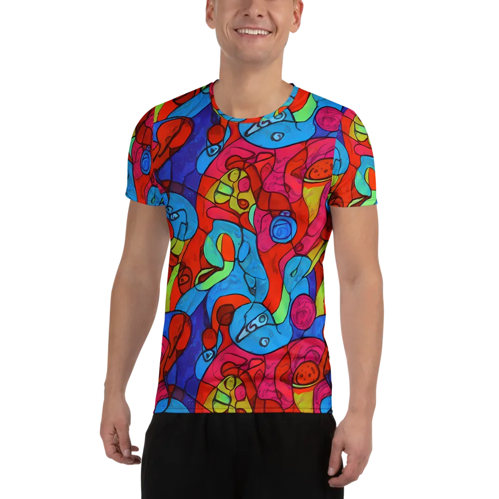 Vivid Orbit on Men's Athletic T-Shirt — Front