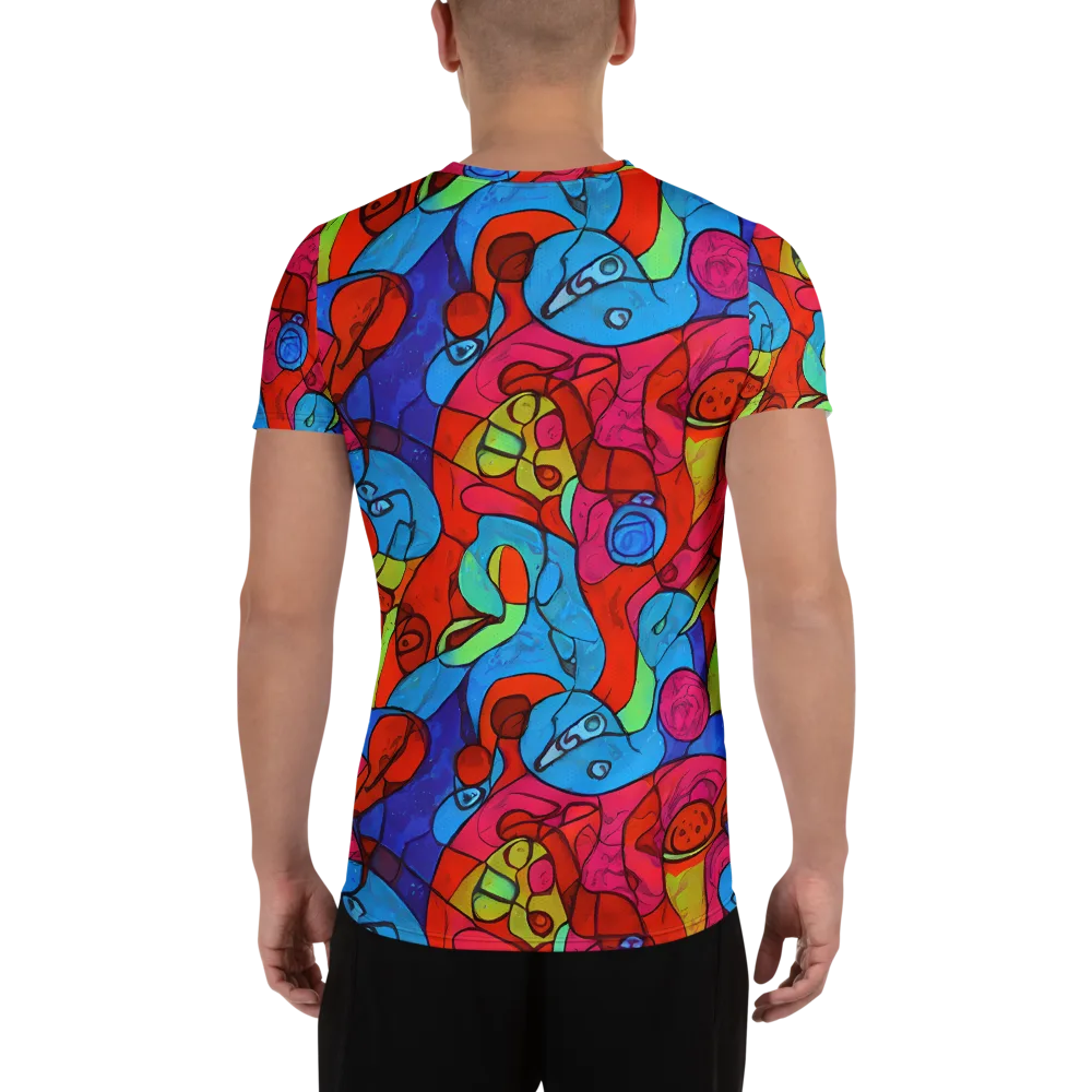 Vivid Orbit on Men's Athletic T-Shirt — Back