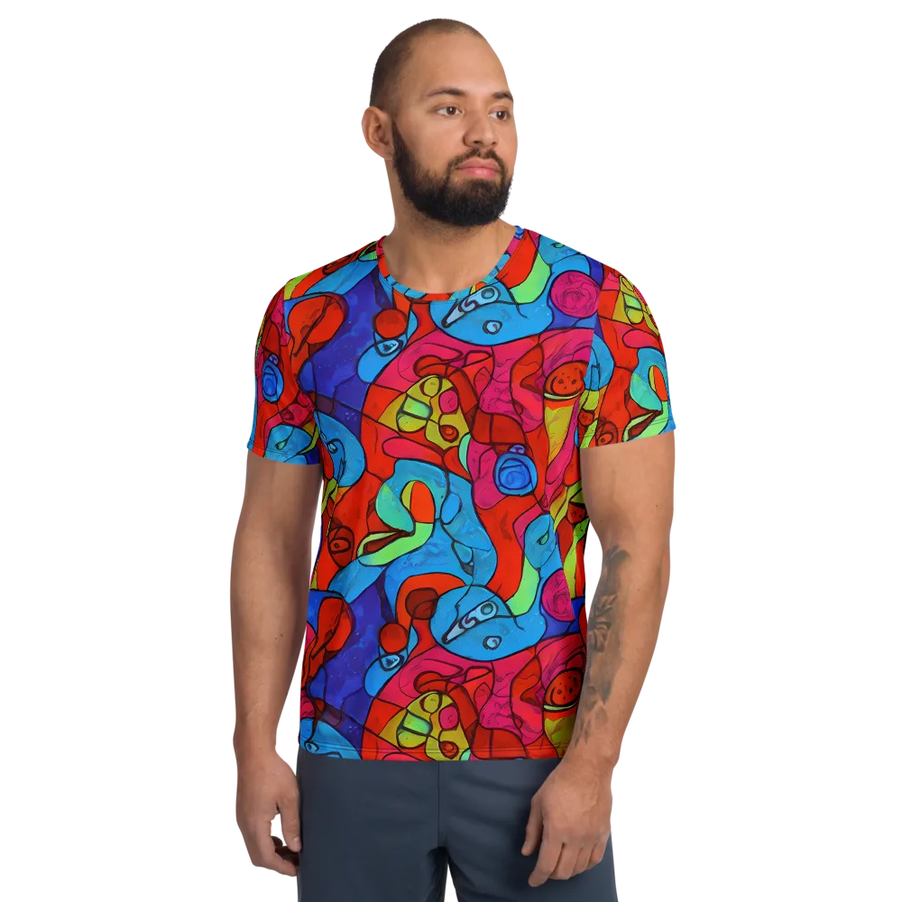 Vivid Orbit on Men's Athletic T-Shirt — Front