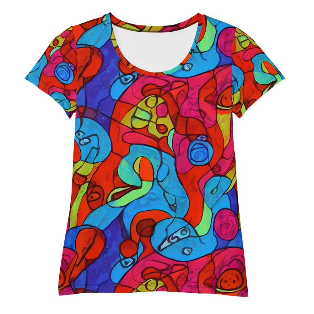 Vivid Orbit on Women's Athletic T-Shirt — Front