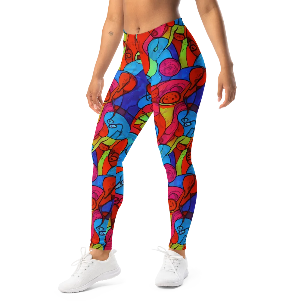 Vivid Orbit on Leggings — Left Front