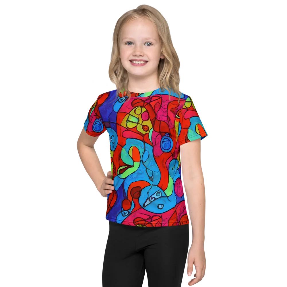 Vivid Orbit on Kids Crew Neck T-Shirt — Front