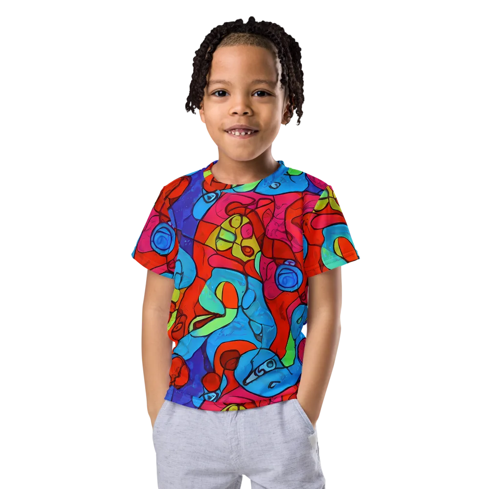 Vivid Orbit on Kids Crew Neck T-Shirt — Front