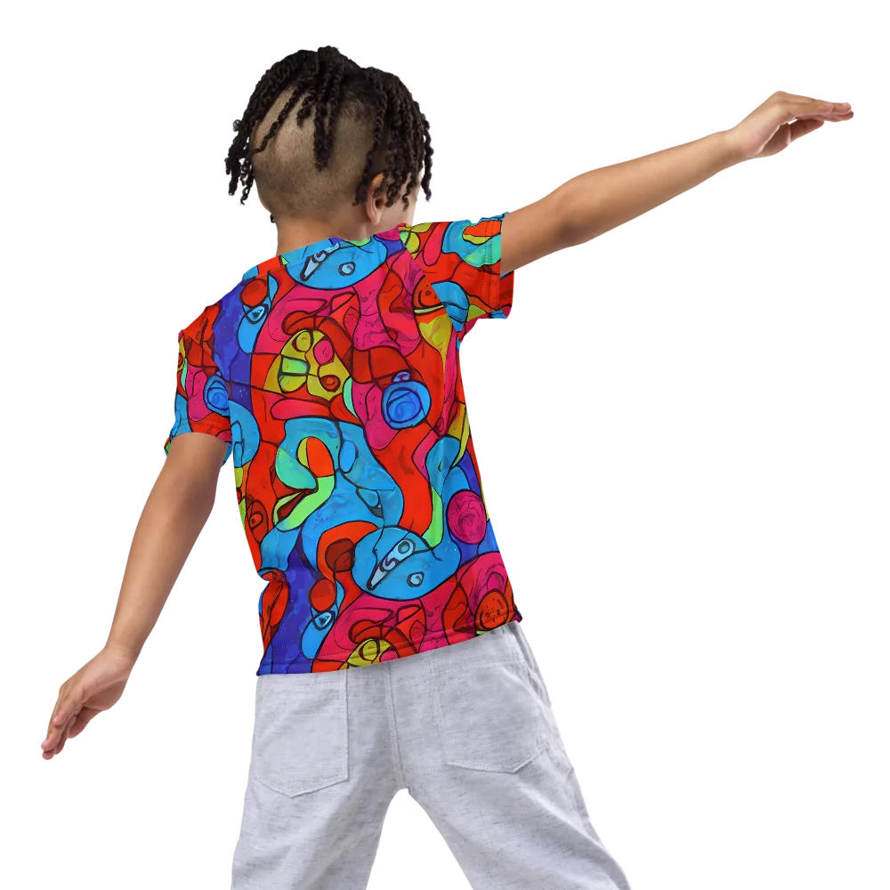 Vivid Orbit on Kids Crew Neck T-Shirt — Back