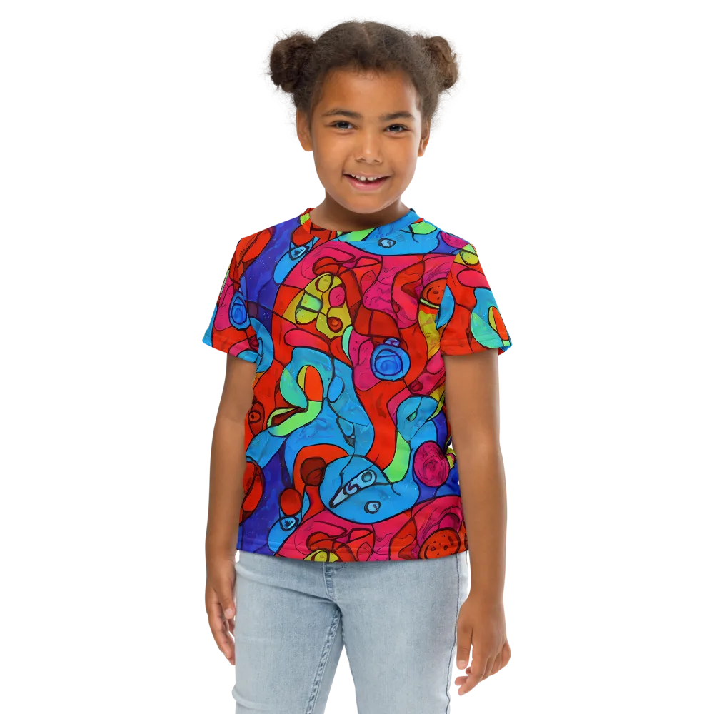 Vivid Orbit on Kids Crew Neck T-Shirt — Front