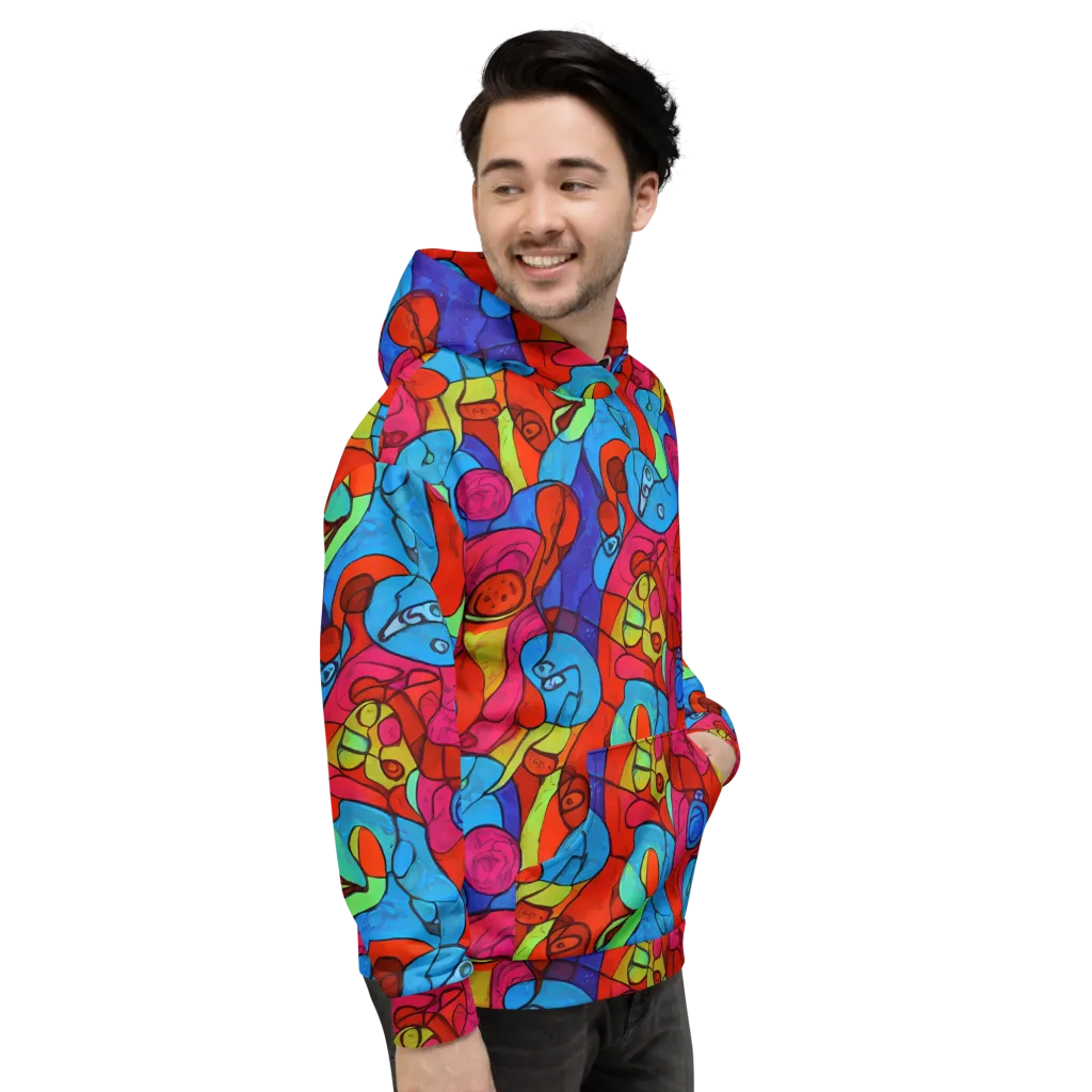 Vivid Orbit on Hoodie — Right