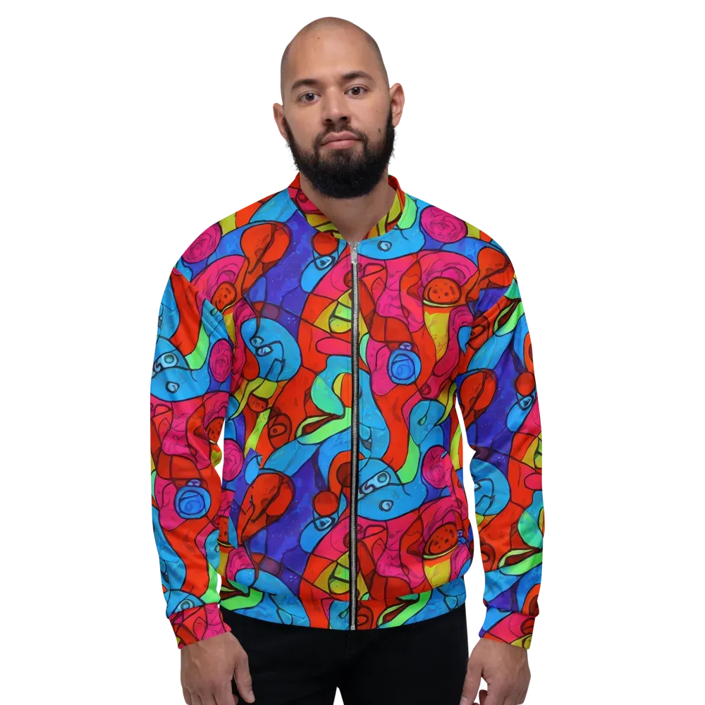 Vivid Orbit on Bomber Jacket — Front