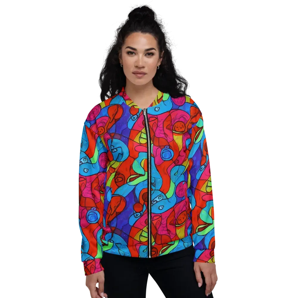 Vivid Orbit on Bomber Jacket — Front