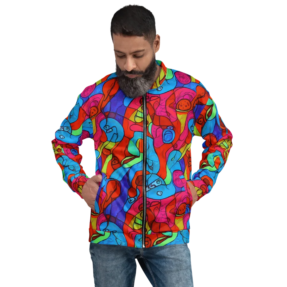 Vivid Orbit on Bomber Jacket — Front
