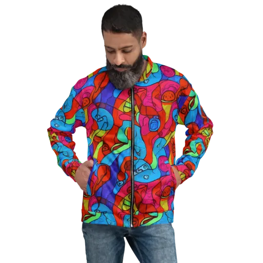 Vivid Orbit on a Bomber Jacket