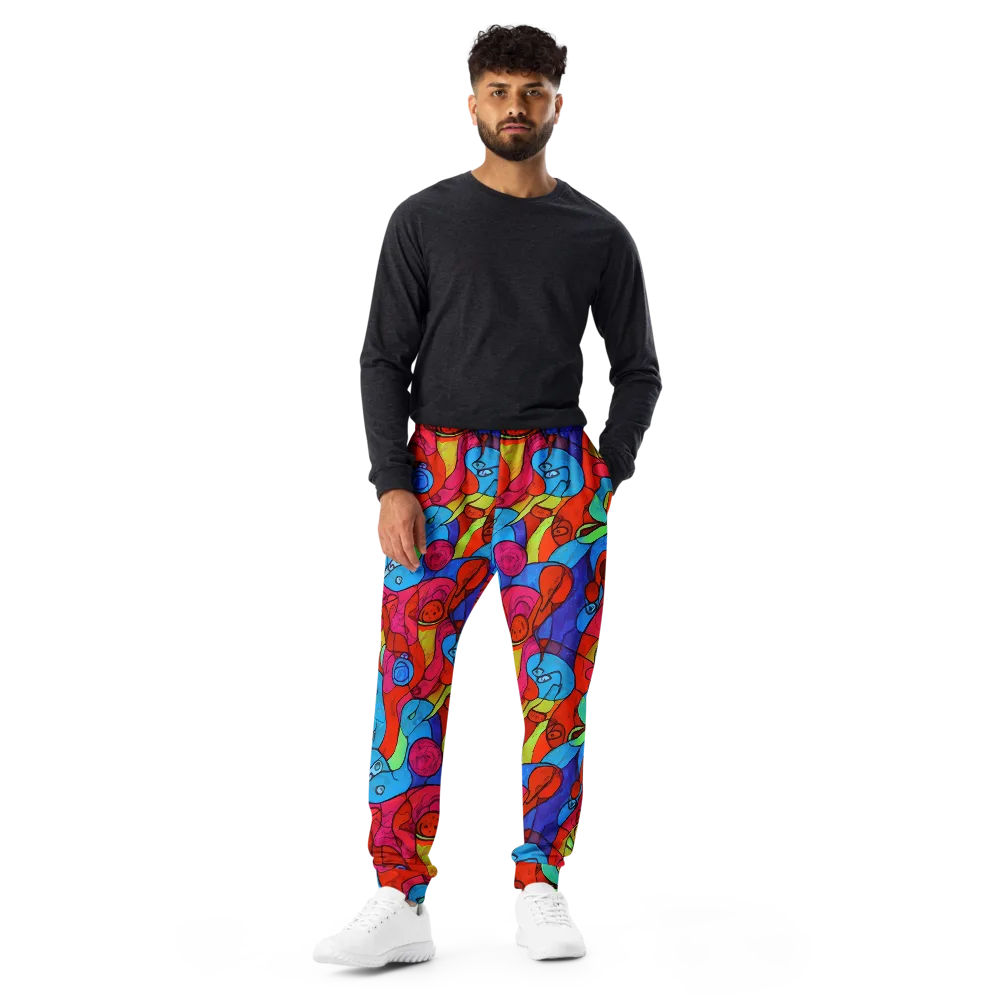 Vivid Orbit on Men's Joggers — Front
