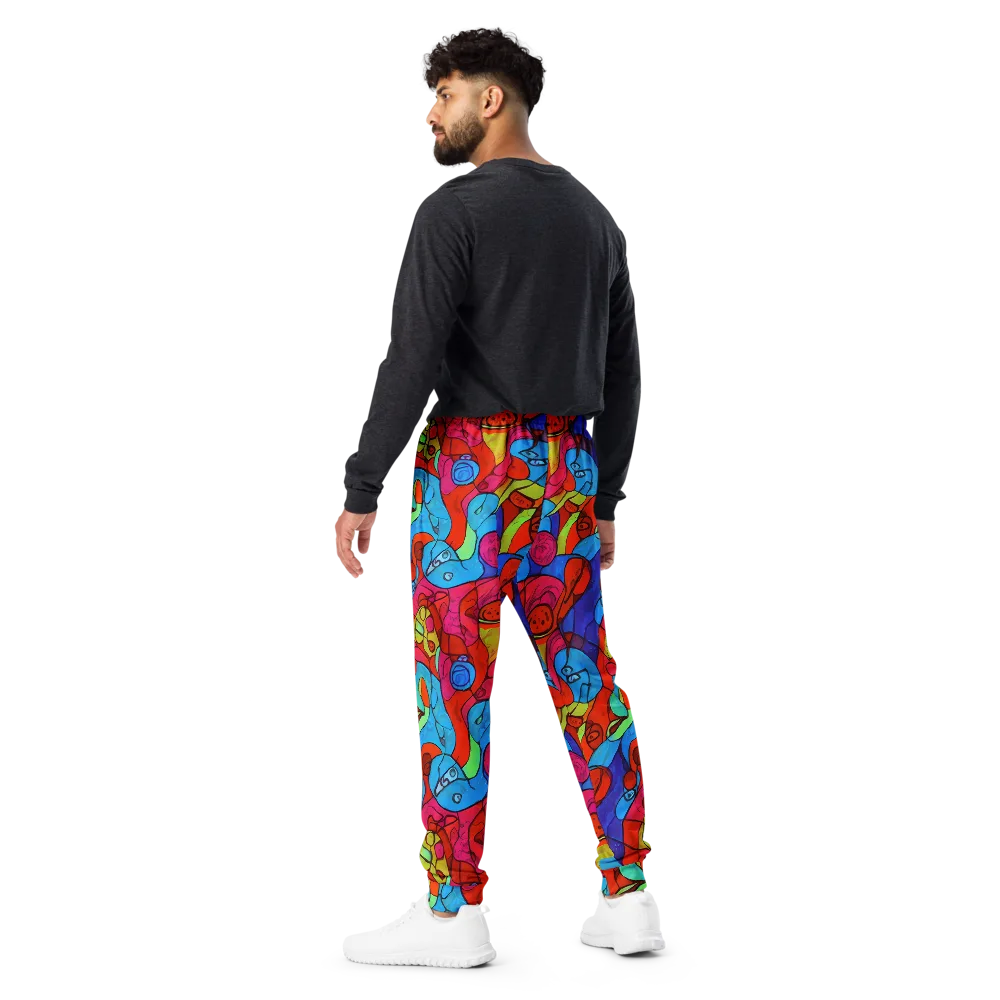 Vivid Orbit on Men's Joggers — Back
