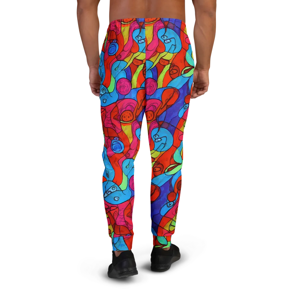 Vivid Orbit on Men's Joggers — Back