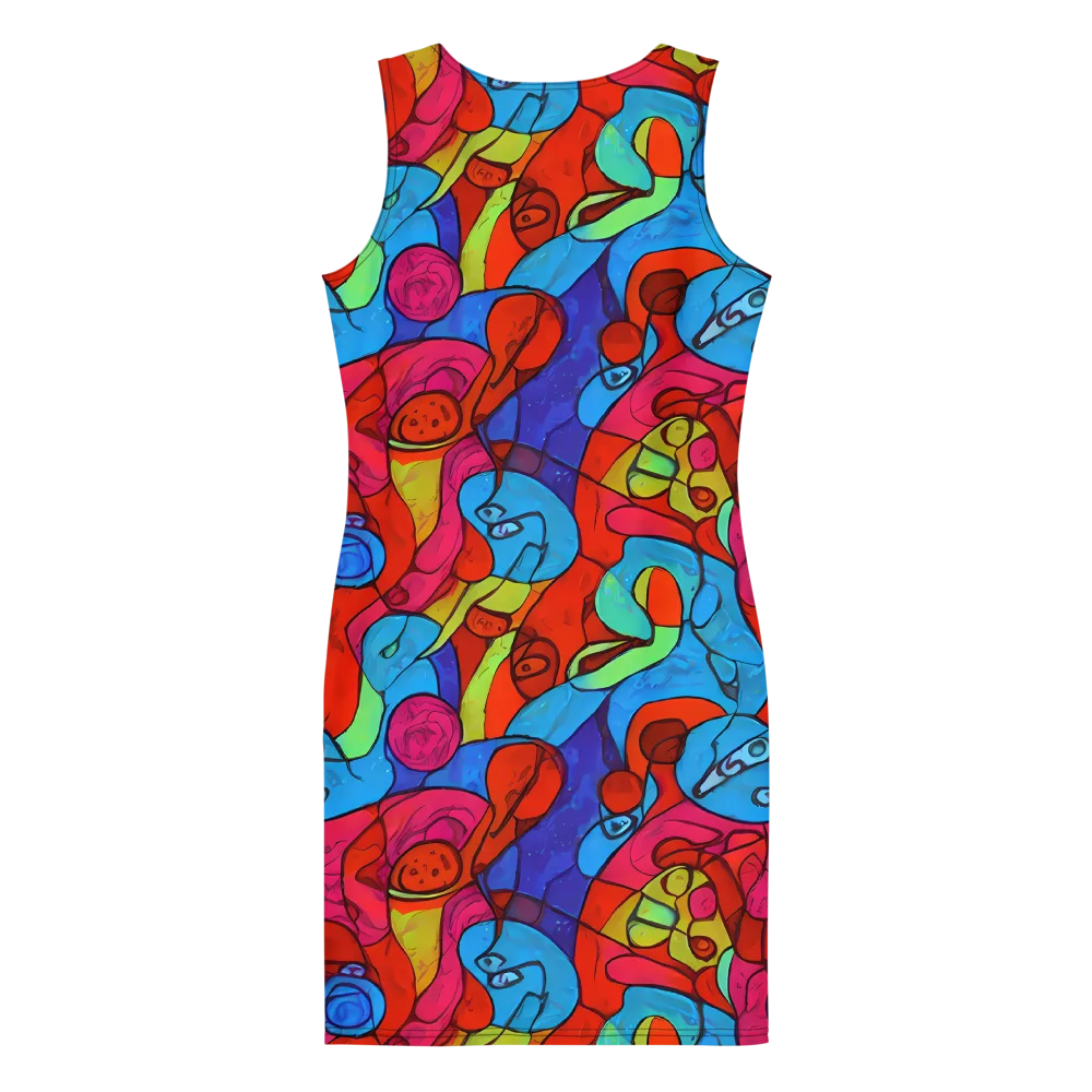 Vivid Orbit on Bodycon Dress — Back
