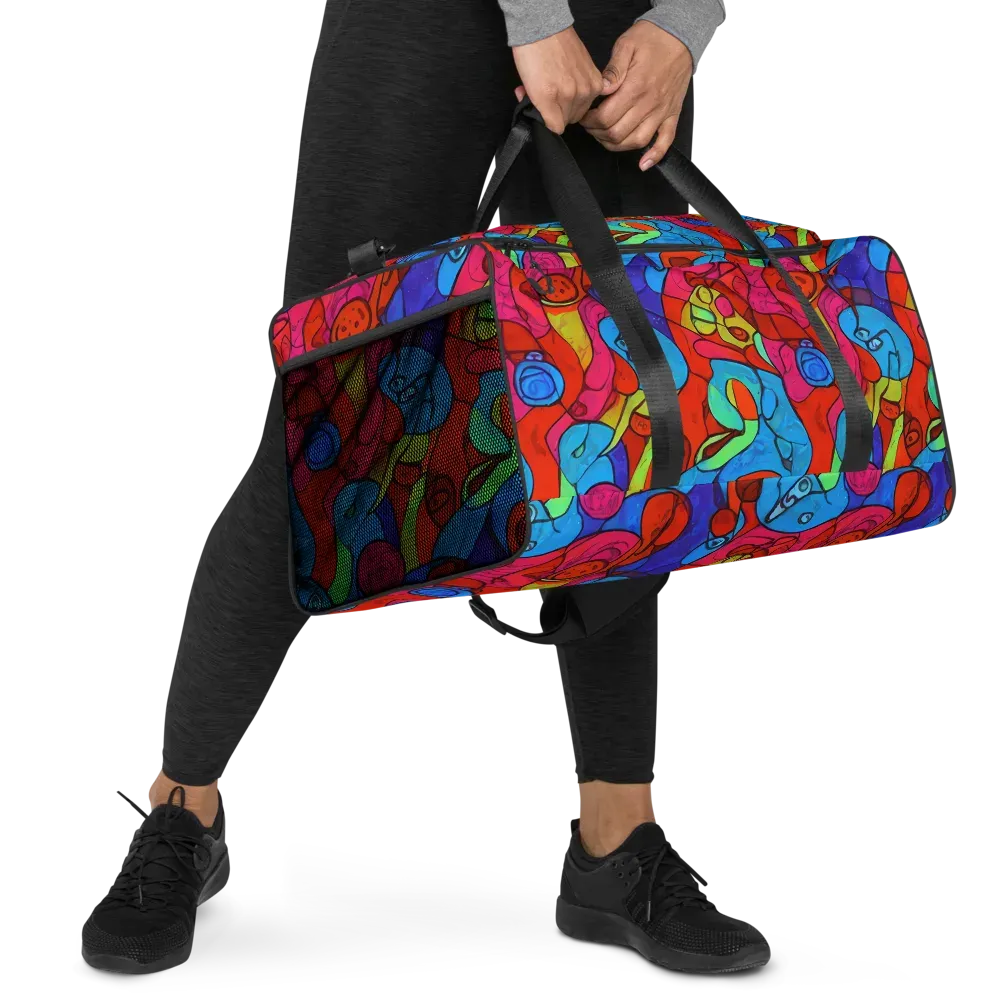Vivid Orbit on Duffle Bag — Right Front