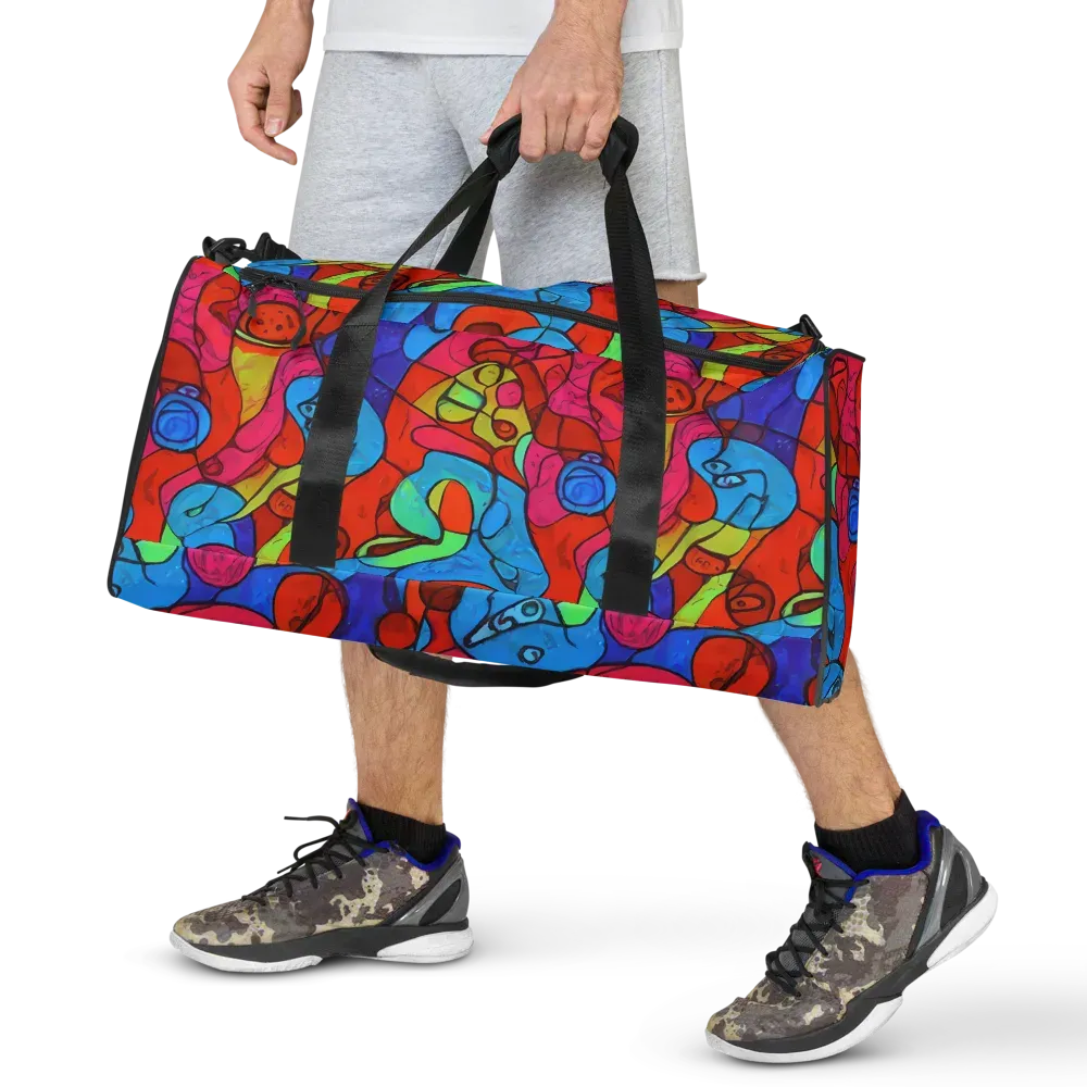 Vivid Orbit on Duffle Bag — Front