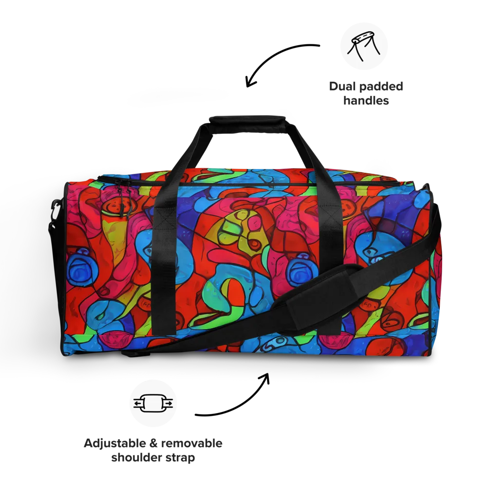 Vivid Orbit on Duffle Bag — Front