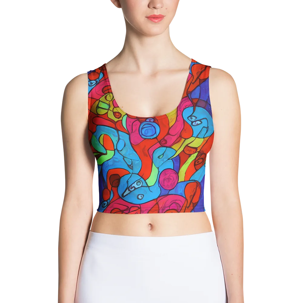 Vivid Orbit on Crop Top — Front