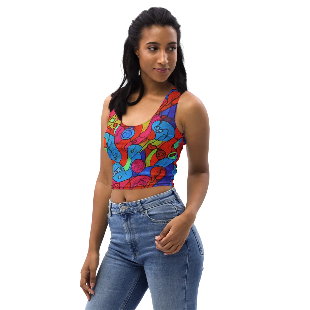 Vivid Orbit on Crop Top — Left Front