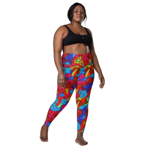 Vivid Orbit on a Leggings with Pockets