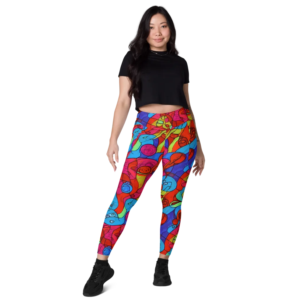 Vivid Orbit on Leggings with Pockets — Front