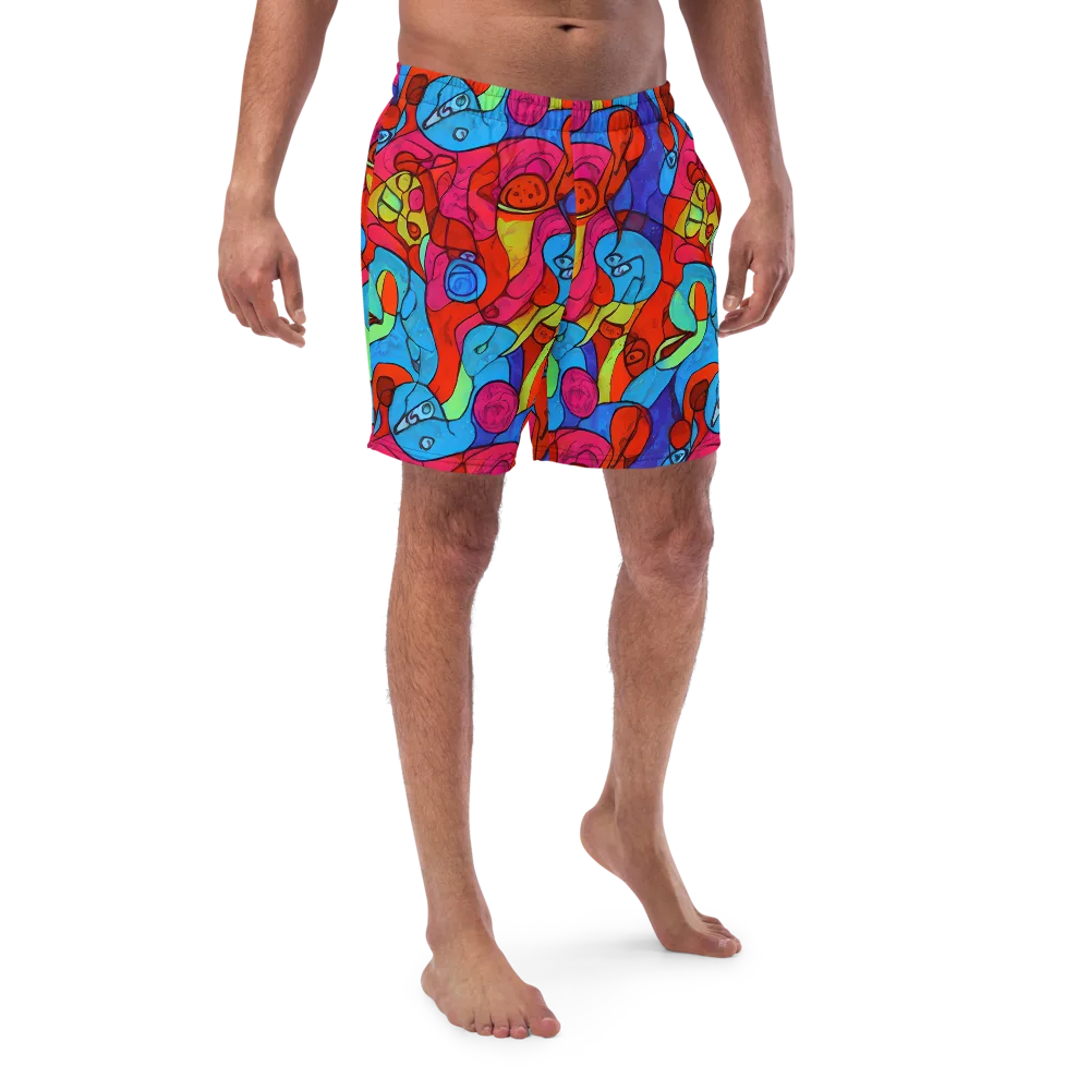 Vivid Orbit on Swim Trunks — Front