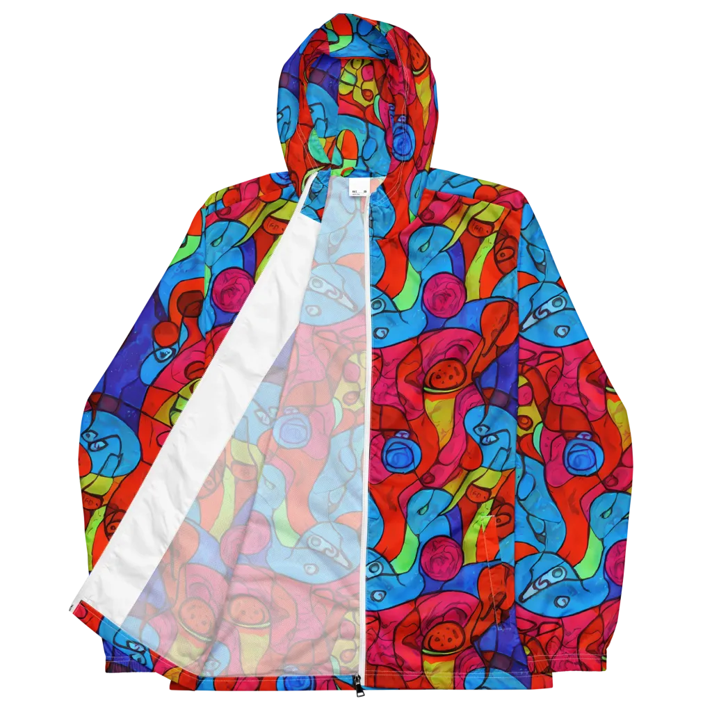 Vivid Orbit on Men's Windbreaker — Front