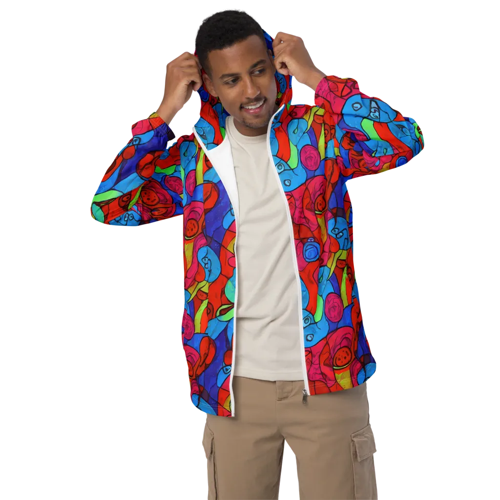 Vivid Orbit on Men's Windbreaker — Front