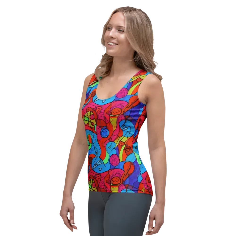 Vivid Orbit on Women's Tank Top — Left Front