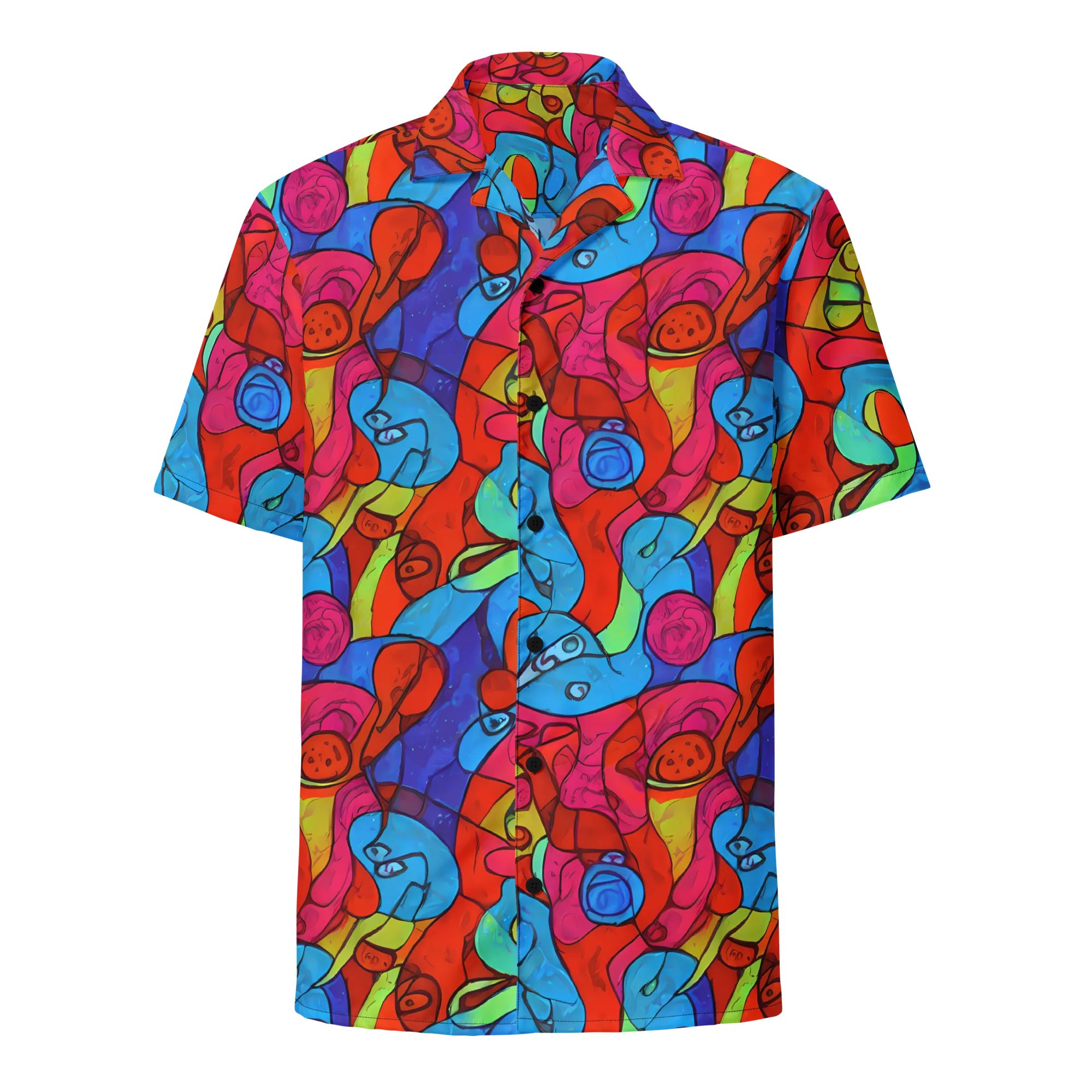 Vivid Orbit on Button Shirt — Front