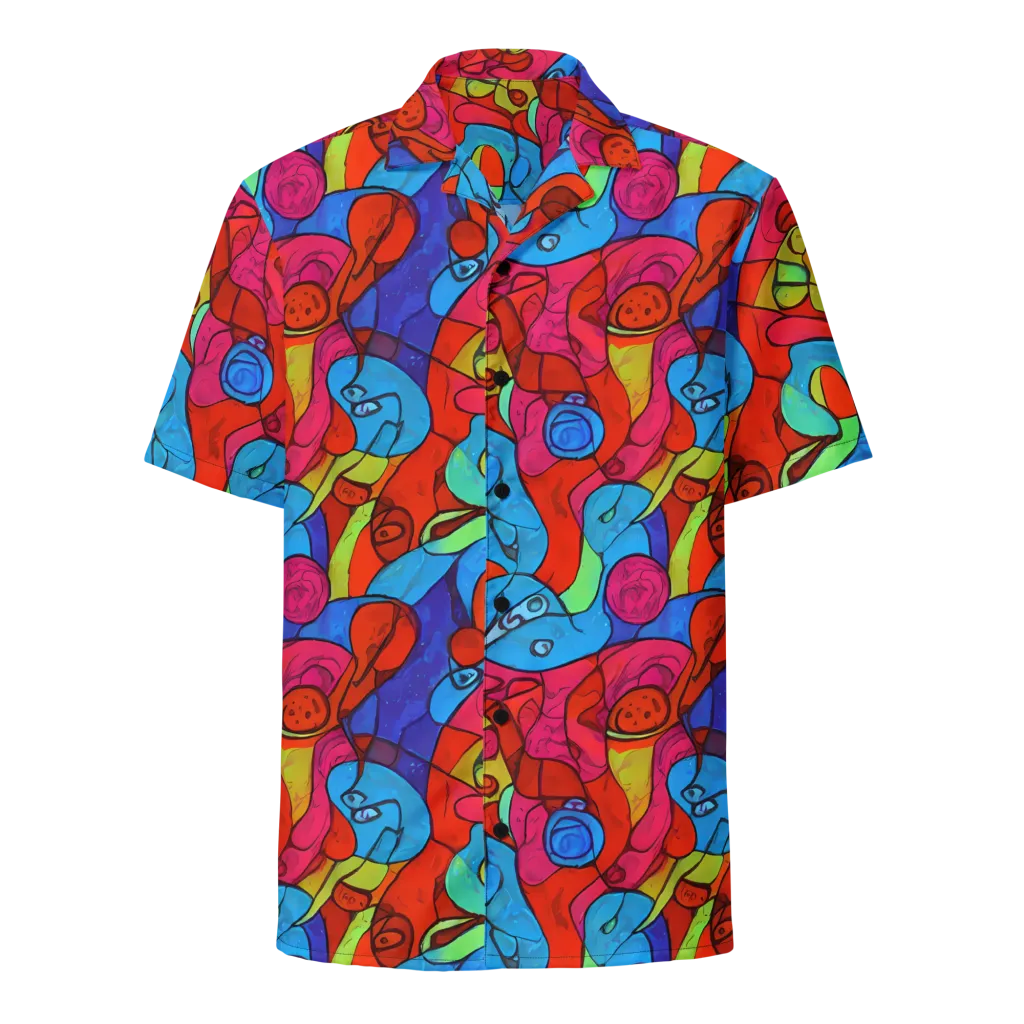 Vivid Orbit on Button Shirt — Front
