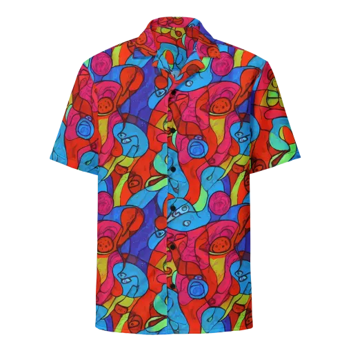 Vivid Orbit on a Button Shirt