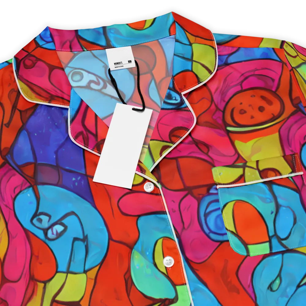 Vivid Orbit on Women's Short Sleeve Pajama Top — Product details
