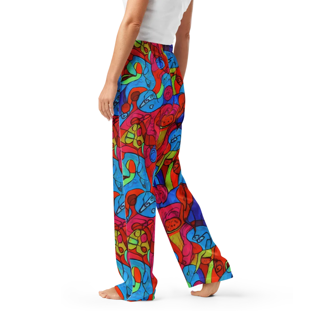 Vivid Orbit on Women's Pajama Pants — Left
