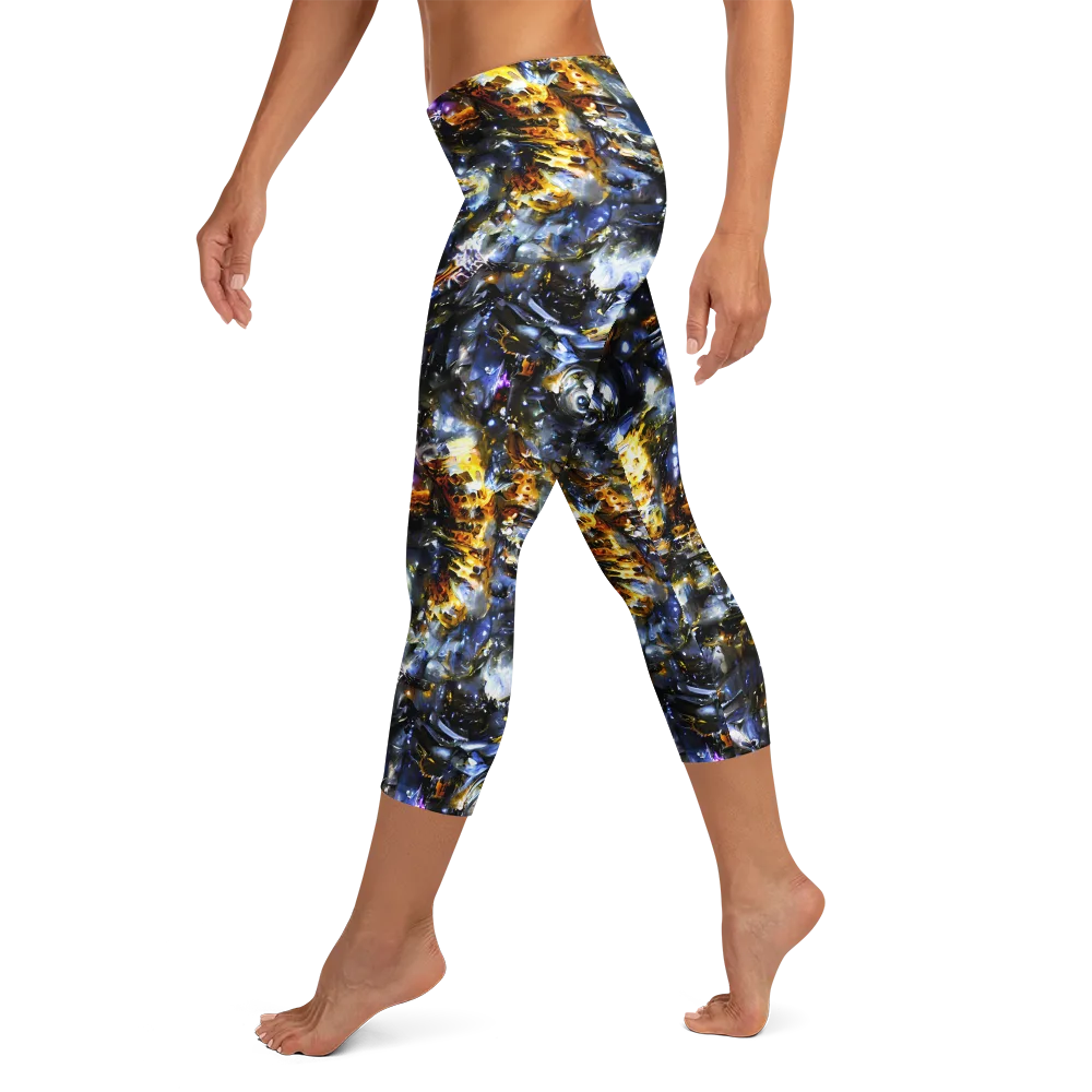 Obsidian Aurora on Capri Leggings — Left