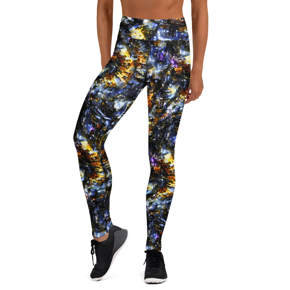Obsidian Aurora on Yoga Leggings — Front