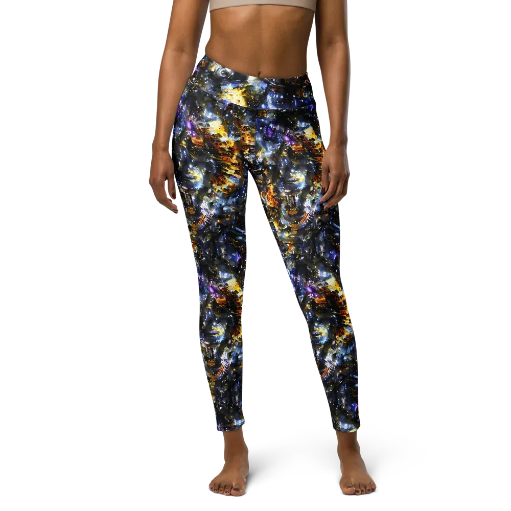 Obsidian Aurora on Yoga Leggings — Front
