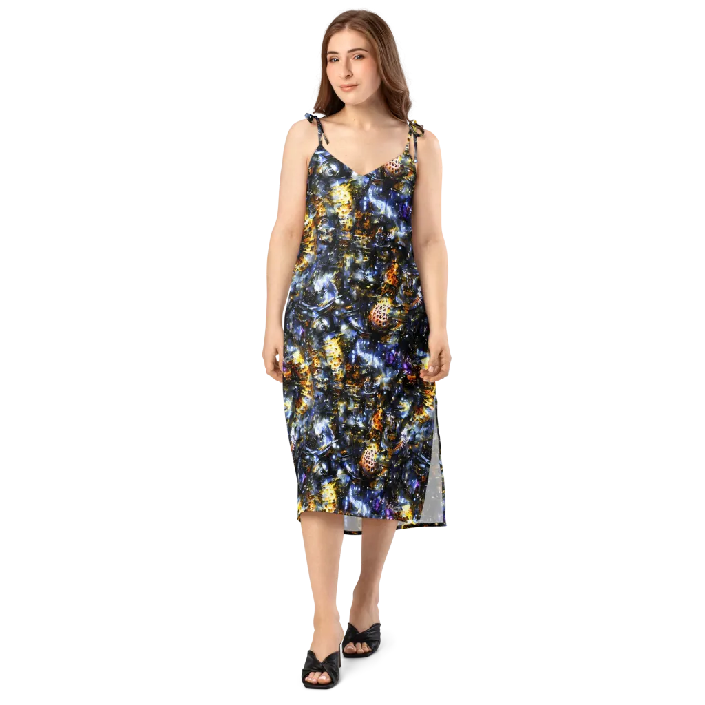 Obsidian Aurora on Slip Dress — Front