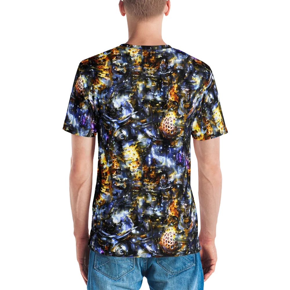 Obsidian Aurora on Men's Crew Neck T-Shirt — Back