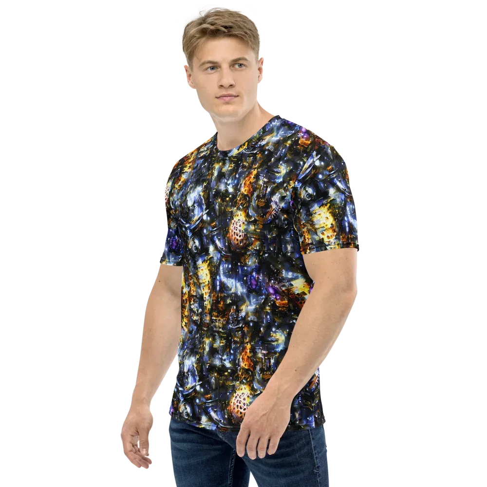Obsidian Aurora on Men's Crew Neck T-Shirt — Left