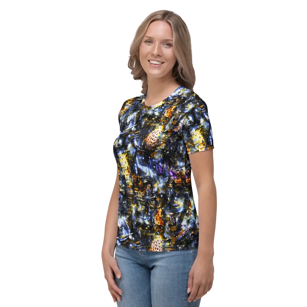 Obsidian Aurora on Women's Crew Neck T-Shirt — Left