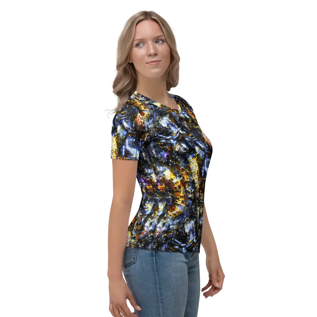 Obsidian Aurora on Women's Crew Neck T-Shirt — Right