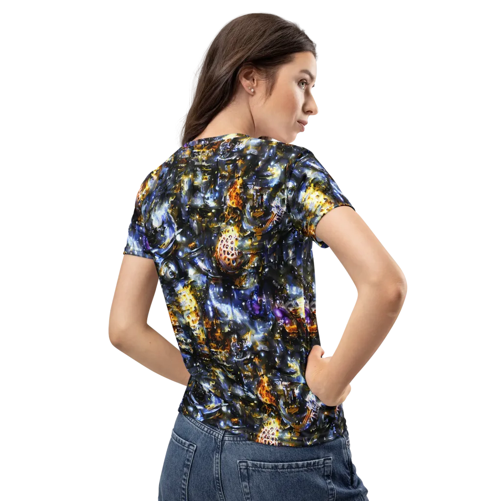 Obsidian Aurora on Women's Crew Neck T-Shirt — Back