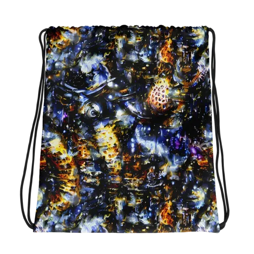 Obsidian Aurora on a Drawstring Bag