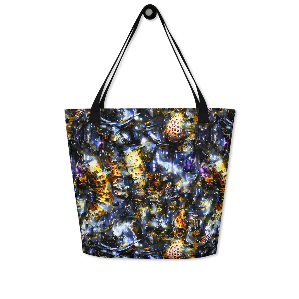 Obsidian Aurora on Large Tote Bag W/ Pocket — Front