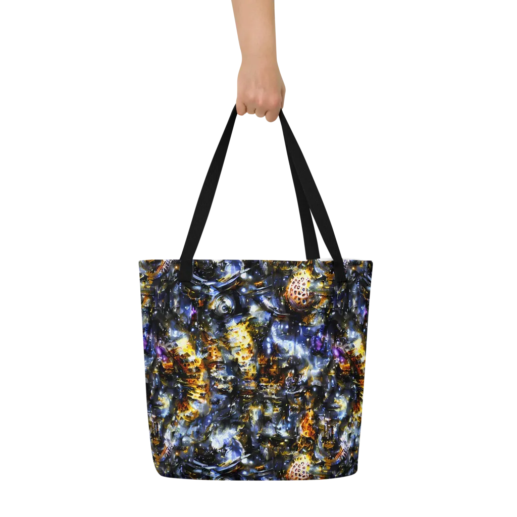 Obsidian Aurora on Large Tote Bag W/ Pocket — Front