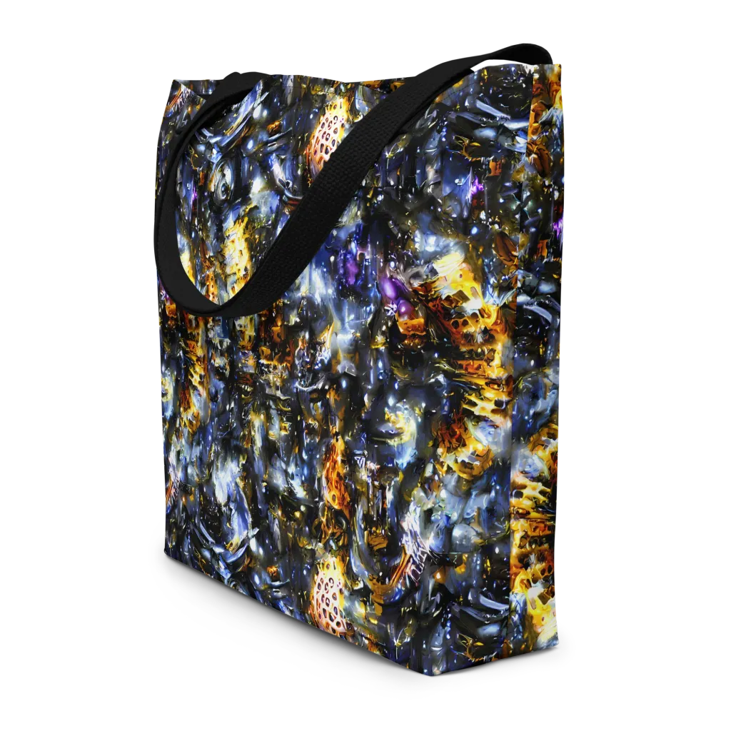 Obsidian Aurora on Large Tote Bag W/ Pocket — Front