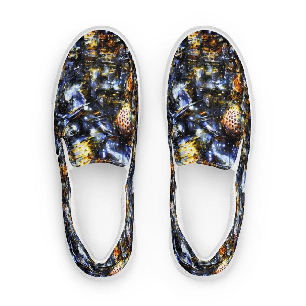 Obsidian Aurora on Women's Slip-On Canvas Shoes — Front