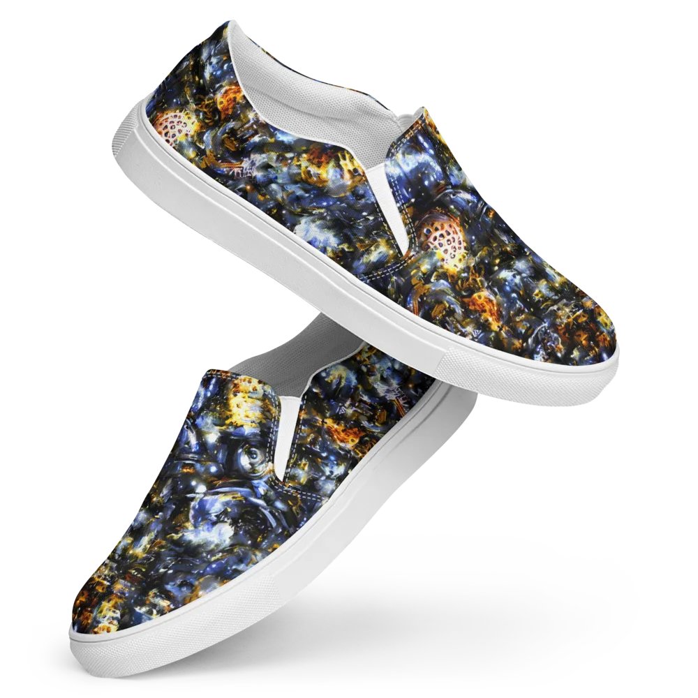 Obsidian Aurora on Women's Slip-On Canvas Shoes — Front