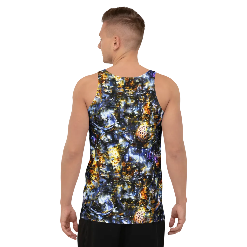 Obsidian Aurora on Men's Tank Top — Back